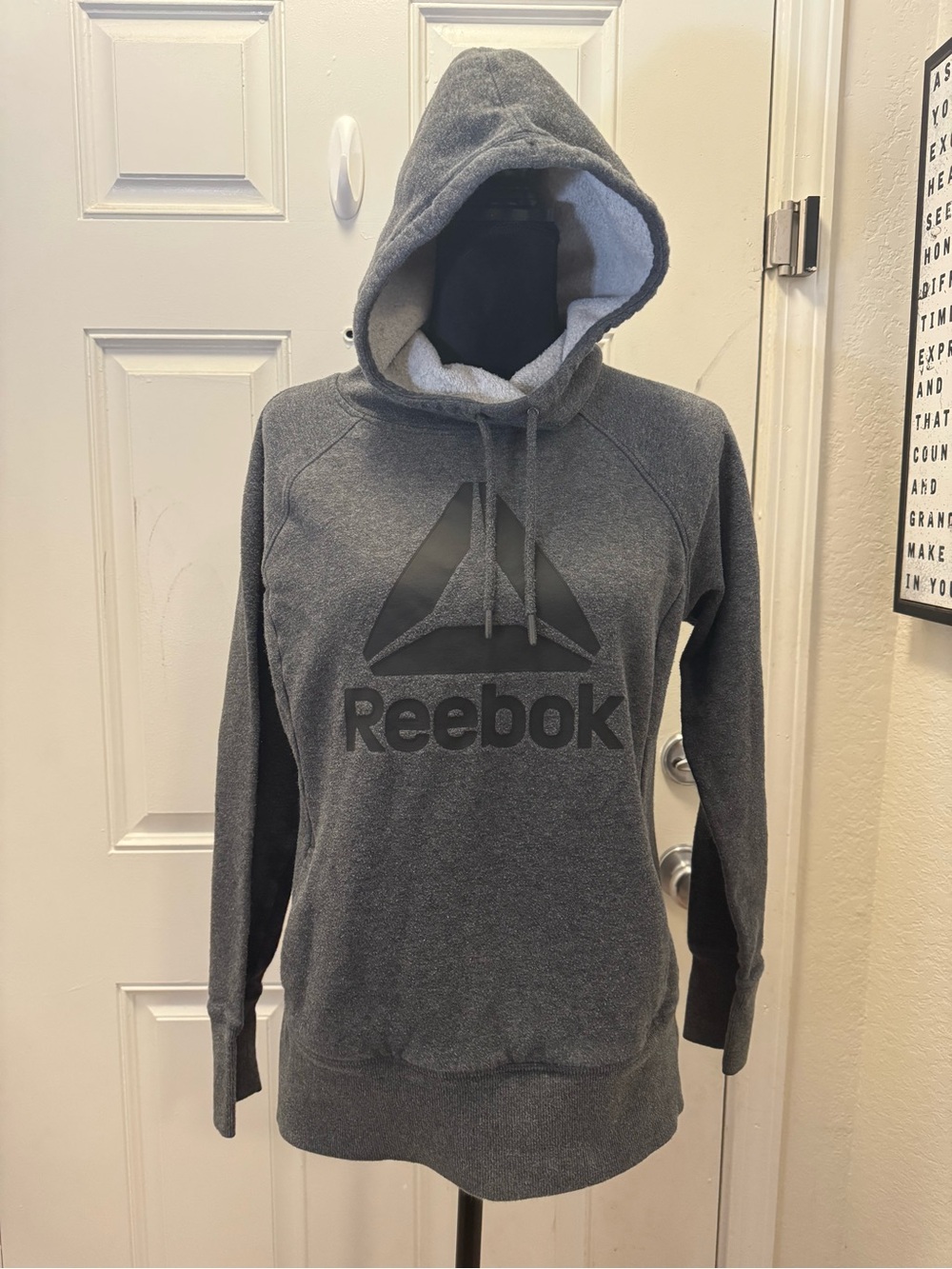 Reebok Gray Hooded Fleece Sweatshirt